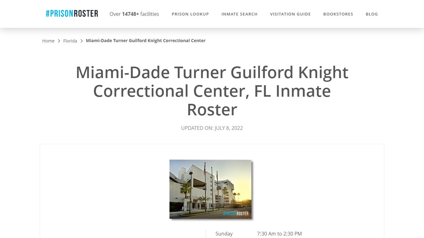 Miami-Dade Turner Guilford Knight Correctional Center, FL ...